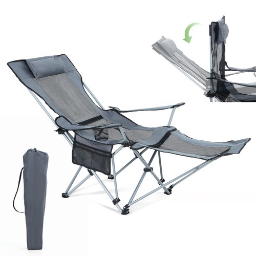 Camping chair with footrest - camping,
